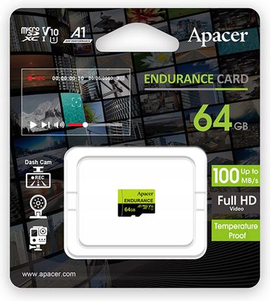 Apacer Endurance 64GB Micro SDXC Ap64Gedm0D05-R Uhs-I U3