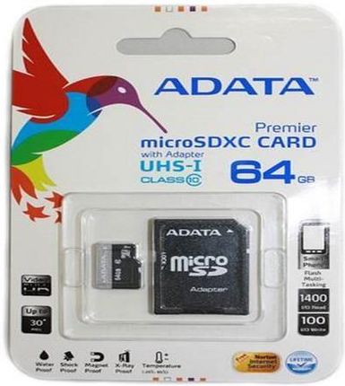 Adata Micro Sd Microsd 64GB Clas10 SDXC+Adap