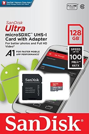 Sandisk 128GB Micro SDXC Ultra 100 MB/s Cl.10 Uhsi