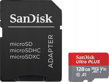 Sandisk Karta Ultra Plus microSD 128GB plus adapter