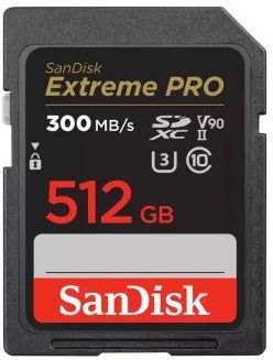 Sandisk 512GB SDXC Extreme Pro 300MB/s UHS-II V90