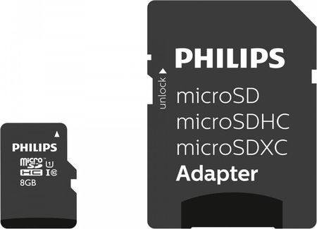 Philips MicroSDHC Card 8GB Class 10 Uhs-i U1 incl. adapter