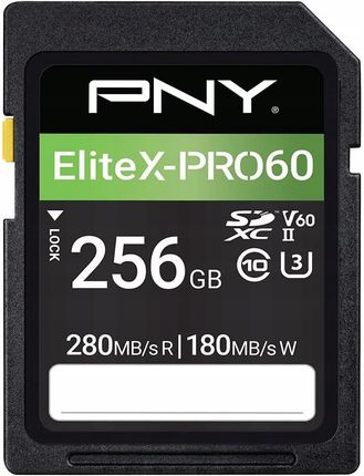 Pny SDXC EliteX-PRO60 128GB 280MB/s 180MB/s I-uhs II V60 1800
