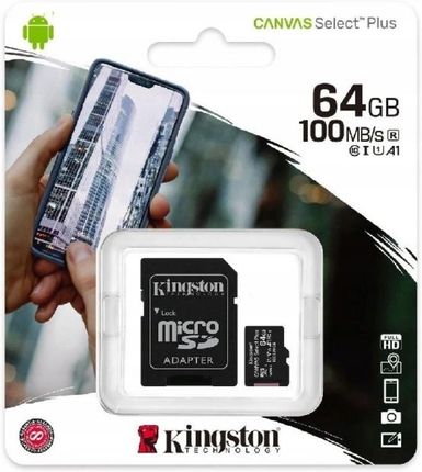 Kingston Karta microSD 64GB class 10 100 mb/s 85 mb/s 64GB SDXC