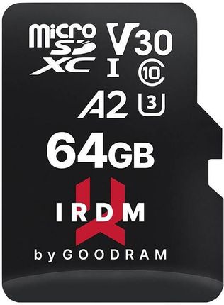 Goodram Karta IRDM MicroSDXC 64GB Class 10 UHS-I/U3 A2 V30 (IR-M2AA-0640R12)