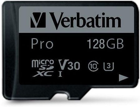 Verbatim Micro SDXC Pro U3 128GB (90/45 MB/s) Class 10 U3 V30 + adapter