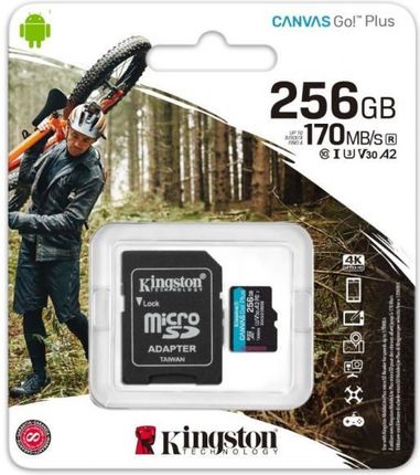 Kingston TANIA DOSTAWA ! - Karta microSD 256GB Canvas Go Plus 170/90MB/s