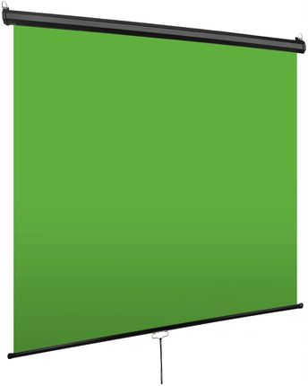 Powerlux Zielone Tło Ekran Zwijany 1,5X2M 150X200Cm Green Screen Do Streamingu (TEZW15X2GS)