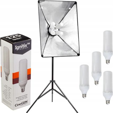 Cinegen Lampa fotograficzna do zdjęć 500W Led statyw 5500K softbox 60x90 cm (CGVX6902L1)