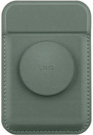 Uniq Flixa Magnetyczny Portfel Na Karty Z Podpórką Zielony Lichen Green Mag