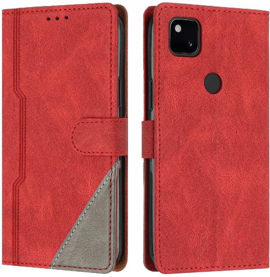 Topme Custodia in Pelle per Google Pixel 4a (4G) (5.81 Inches), [ Cover per Telefono Serie Modello Litchi Semplice] - Blu scuro