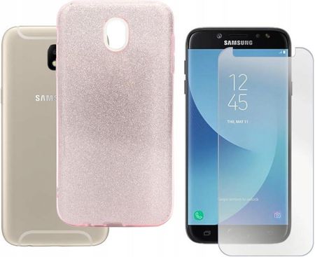Gsm Hurt Etui Do Samsung Galaxy J7 2017 J730 Jelly Case Shining Hq Różowy I Szkło