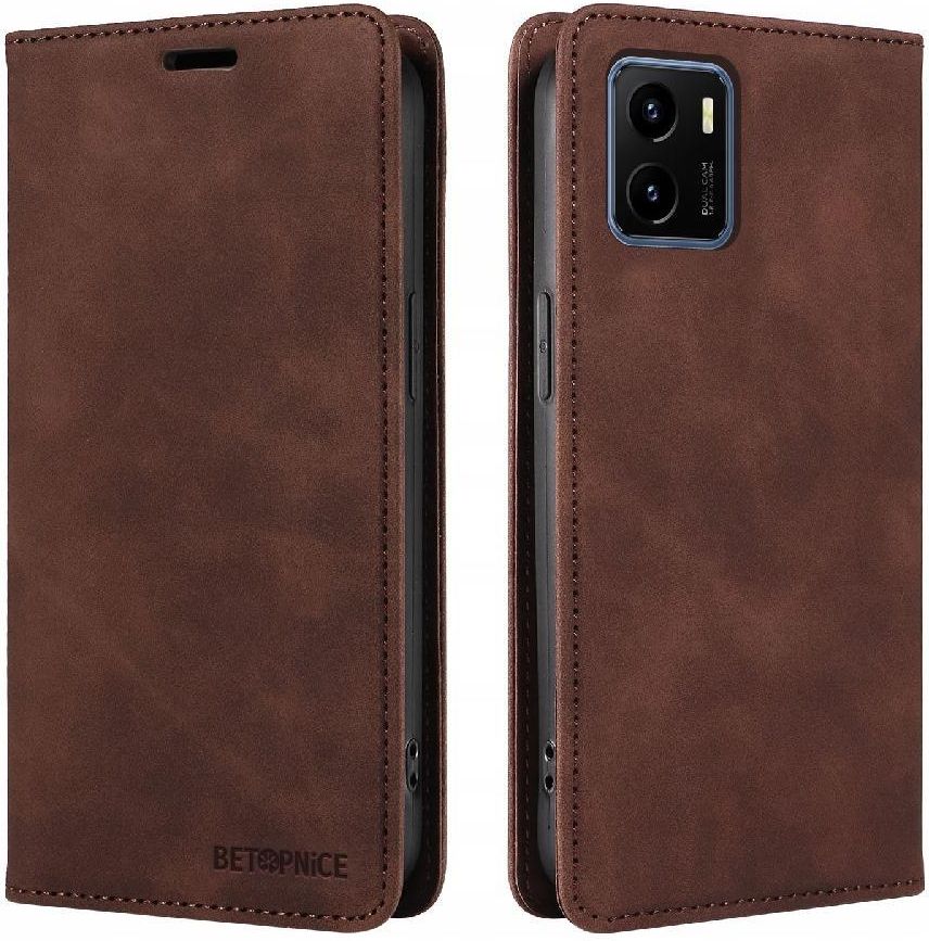 HAOYE Cover A Libro Per VIVO Y36 4G - Custodia In Pelle PU Con Portafoglio, Supporto E Slot Carte, Nero - 4