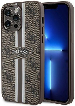 Guess Guhmp15Xp4Rpsw Iphone 15 Pro Max 6 7" Brązowy Brown Hardcase 4G Printed Stripes Magsafe