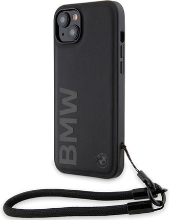 Bmw Bmhcp15S23Rmrlk Iphone 15 14 13 6 1" Czarny Black Hardcase Signature Leather Wordmark Cord
