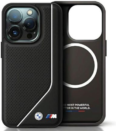 Bmw Bmhmp15S23Pucpk Iphone 15 14 13 6 1" Czarny Black Hardcase Perforated Twisted Line Magsafe