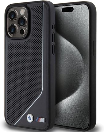 Bmw Bmhmp15X23Pucpk Iphone 15 Pro Max 6 7" Czarny Black Hardcase Perforated Twisted Line Magsafe