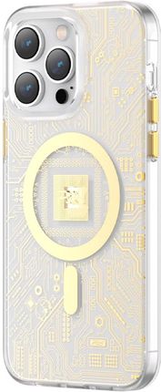 Kingxbar Magnetyczne Etui Iphone 14 Pro Magsafe Pqy Geek Series Złote