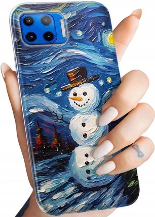 Hello Case Etui Do Motorola Moto G 5G Plus Bałwan Zima Śnieg Obudowa Pokrowiec