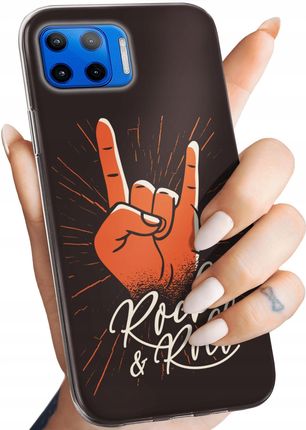 Hello Case Etui Do Motorola Moto G 5G Plus Rockowe Rock Rock And Roll Gitara