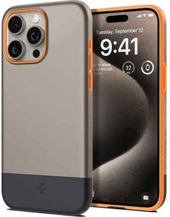 Spigen Etui Style Armor Magfit Magsafe Do Iphone 15 Pro Max Beżowo Pomarańczowe