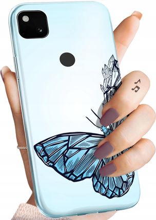 Hello Case Etui Do Google Pixel 4A Motyle Butterfly Barwne Obudowa Pokrowiec
