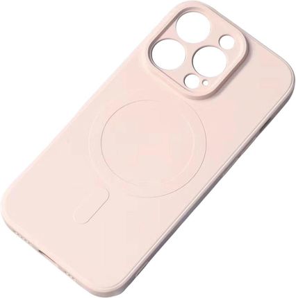 Hurtel Silikonowe Magnetyczne Etui Iphone 14 Pro Max Silicone Case Magsafe Beżowe