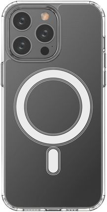 Hurtel Etui Magnetyczne Clear Magnetic Case Z Magsafe Do Iphone 14 Pro Max Ze Srebrnym Ringiem Przezroczyste