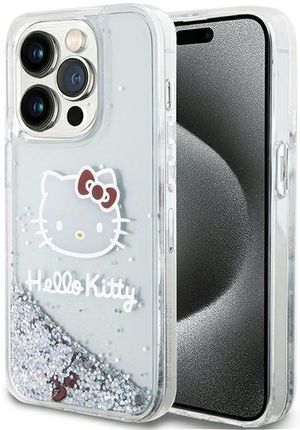 Hello Kitty Etui Liquid Glitter Charms Kitty Head Na Iphone 14 Pro Max Srebrne