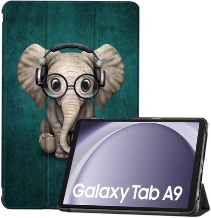 Supero Etui Slimcase Case Do Samsung Galaxy Tab A9 Sm X115 Niebieski Z Motywem Słonia