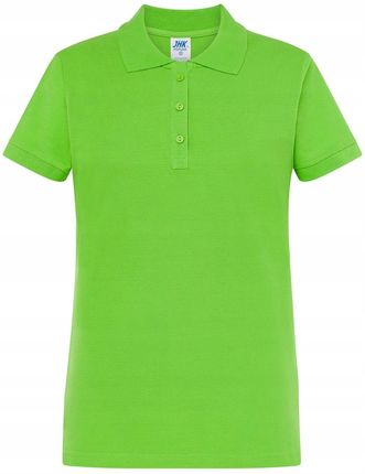 Koszulka Polo Damska Jhk Limonkowa Lime M