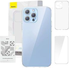 Baseus Etui Ochronne Crystal Clear Do 13 Pro Max Transparentne Szkło Hartowane Zestaw Czyszczący