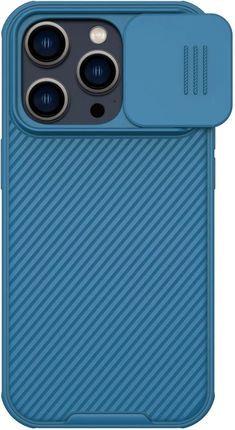 Nillkin Camshield Pro Magnetic Case Etui Iphone 14 Pro Max Pokrowiec Osłona Na Aparat Kamerę Niebieski Z Magsafe