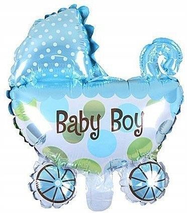 Balon Wózek Niebieski Idealny Prezent Na Pierwsze Urodziny