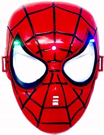 Maska Czerwona Karnawał Spiderman Led Świecąca Na Twarz Przebranie Bal