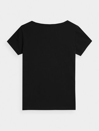 4F T-Shirt FNK Donna – Colore Deep Black, Taglia XS, Cotone, Casual
