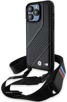 Bmw Oryginalne Etui Apple Iphone 15 Pro Max Hardcase M Edition Carbon Stripe Strap Bmhcp15X23Pscck Czarne