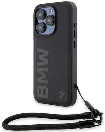 Bmw Oryginalne Etui Apple Iphone 15 Pro Max Hardcase Signature Leather Wordmark Cord Bmhcp15X23Rmrlk Czarne