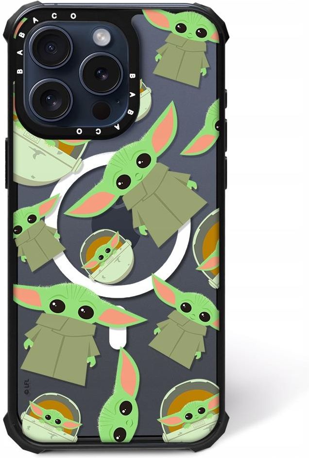 Ert Group custodia per cellulare per Apple Iphone 7 PLUS/ 8 PLUS originale e con licenza ufficiale Star Wars, modello Baby Yoda 001 adattato alla forma dello smartphone, custodia in TPU