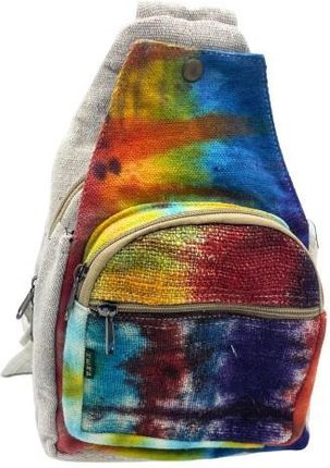 Plecak Hemp z Konopii Tie-dye na Jedno Ramię Nepal hand made