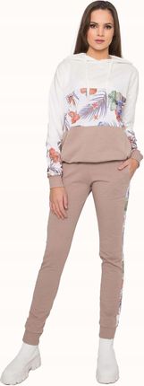 Komplet Damski dresowy print spodnie bluza L/XL