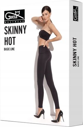 Leginsy Gatta Skinny Hot, spodnie, czarne, XL