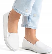 Tenisówki trampki slip on Skórzane Axim