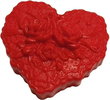 Duże mydło glicerynowe serce z kwiatami 80 g  Dla Mamy Dla Ukochanej na prezent