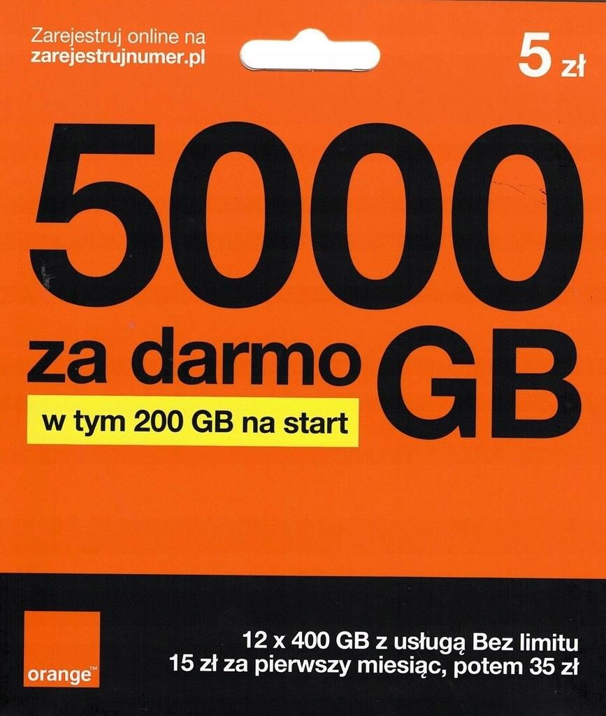 Orange Starter 5pln 200GB Na Start 100szt. - Opinie i ceny na Ceneo.pl