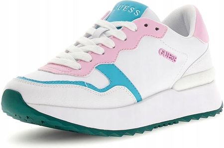Buty damskie Guess w kolorze białym z dodatkiem różowego i niebieskiego 38