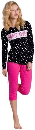 Piżama Envie Punti - XL;black/pink