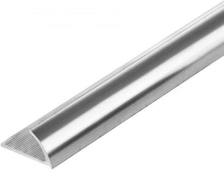 Profil krawędziowy owalny aluminium poler CEZAR 10mm 2m Srebrny