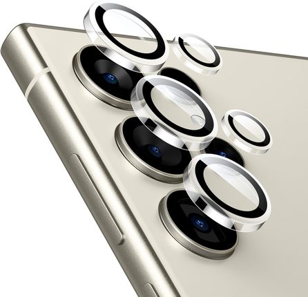 Crong Lens Ring Szkło Hartowane Na Obiektyw Aparatu Samsung Galaxy S24 Ultra Przezroczysty (CRGLRSGS24UCLR)