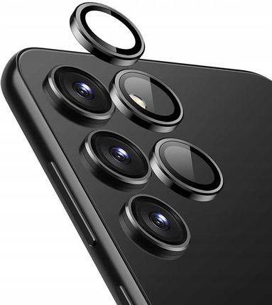 Crong Lens Ring Szkło Hartowane Na Obiektyw Aparatu Samsung Galaxy S24 (CRGLRSGS24PBLK)